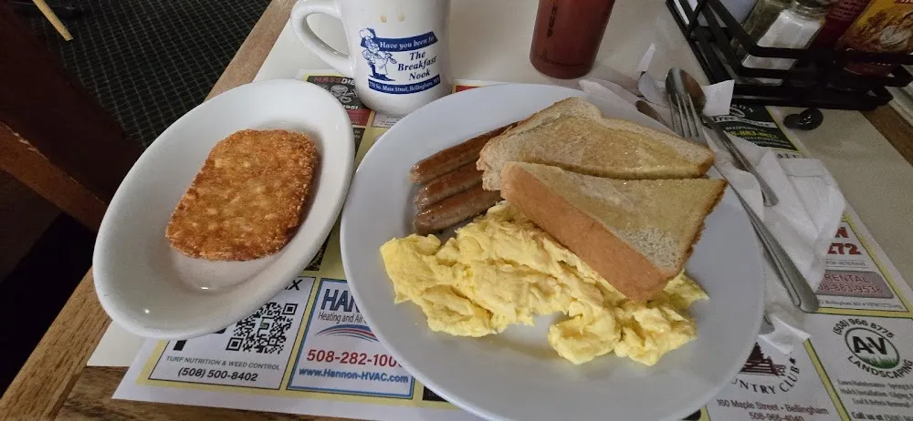 2 Eggs Scrumble with Maple Sausage